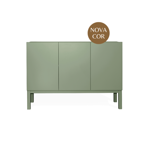 Armário 3 Portas Brás  -  Verde Oliva  - 120 x 86 x 42 cm