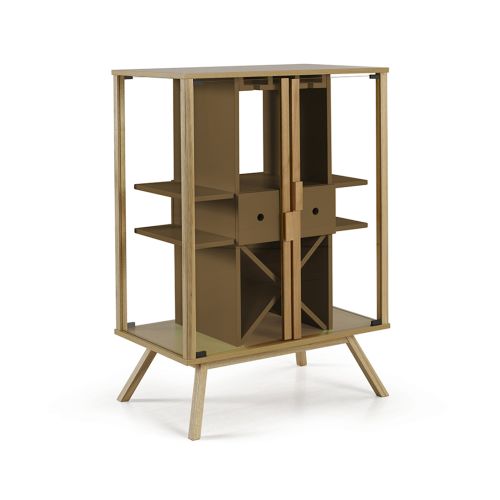 Adega | Cristaleira Mystic  -  Marrom Claro