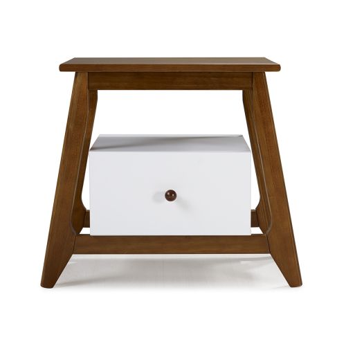 Mesa de Cabeceira Stoka 01 gaveta  -  Branco