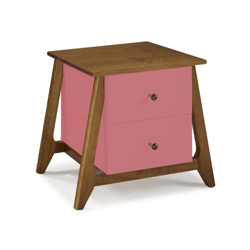 Mesa de Cabeceira Stoka 02 gavetas  -  Rosa