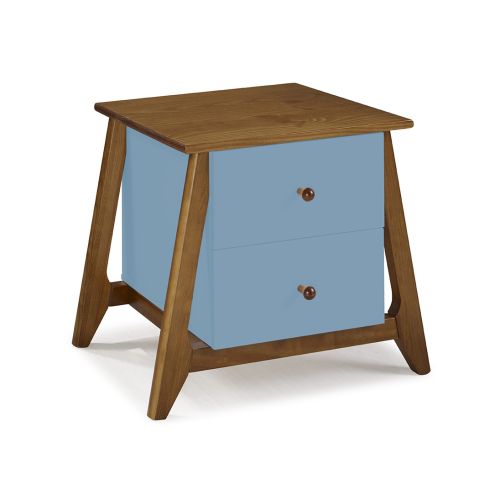 Mesa de Cabeceira Stoka 02 gavetas  -  Azul Claro