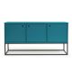 Buffet Valley 3 Portas c/ pés de Metal -  Azul Turquesa