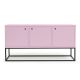 Buffet Valley 3 Portas c/ pés de Metal -  Rosa Claro