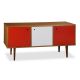Buffet Vintage 3 Portas  -  Vermelho e Branco