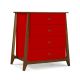 Cômoda Stoka 04 gavetas -  Vermelha