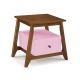 Mesa de Cabeceira Stoka 01 gaveta  -  Rosa Claro