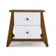 Mesa de Cabeceira Stoka 02 gavetas  -  Branco