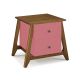 Mesa de Cabeceira Stoka 02 gavetas  -  Rosa