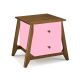 Mesa de Cabeceira Stoka 02 gavetas  -  Rosa Claro