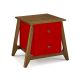  Mesa de Cabeceira Stoka 02 gavetas  -  Vermelho