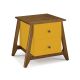 Mesa de Cabeceira Stoka 02 gavetas  -  Amarelo