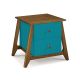 Mesa de Cabeceira Stoka 02 gavetas  -  Azul Turquesa